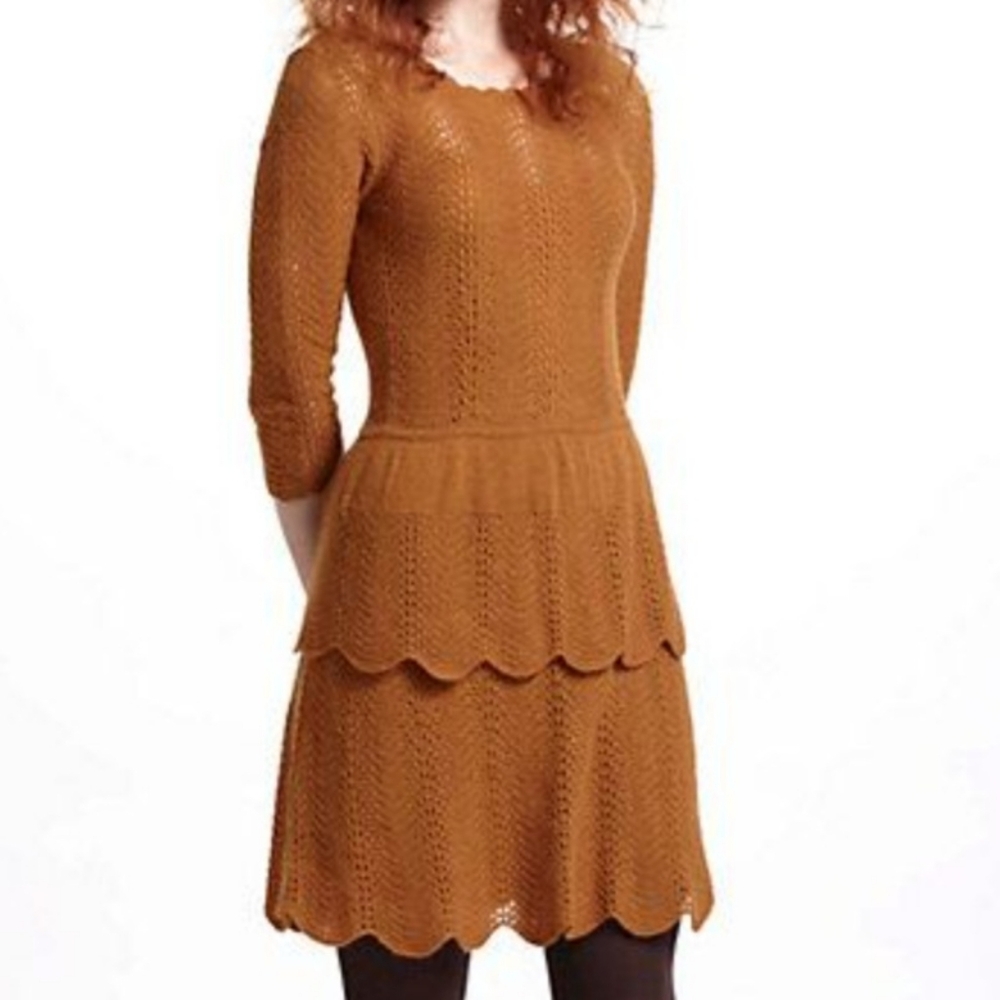 Anthropologie Brown Midi Dress